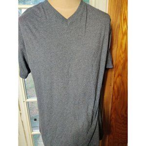 ibs T Shirt Mens 2XL Gray Short Sleeve Crew Neck Casual Cotton Blend Athletic